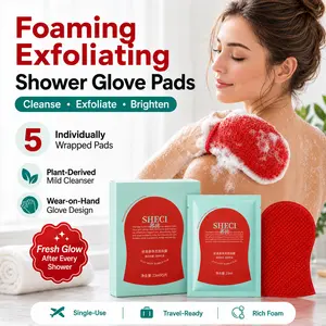 Korean Exfoliating Body Glove – Deep Exfoliating Shower Mitt for Dead Skin Removal, Smoother & Brighter-Looking Skin