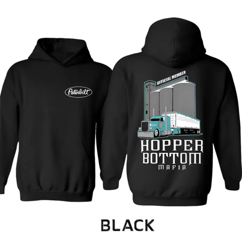 🔥[Graphic Hoodie]Hopper Bottom Mafia Peterbilt Semi Truck Hoodie🚛 Heavy Duty Trucking Lifestyle Pullover, Vintage Diesel Power Crew Hoodie, Bold Semi Rig Graphic Sweatshirt, Truck Driver Apparel, Long Haul Trucking Gear, Diesel Truck Hoodie, Streetwear