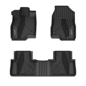 LASFIT Car Floor Mats, 1st & 2nd Row Fit, TPE Material, Automotive Car Accessory
