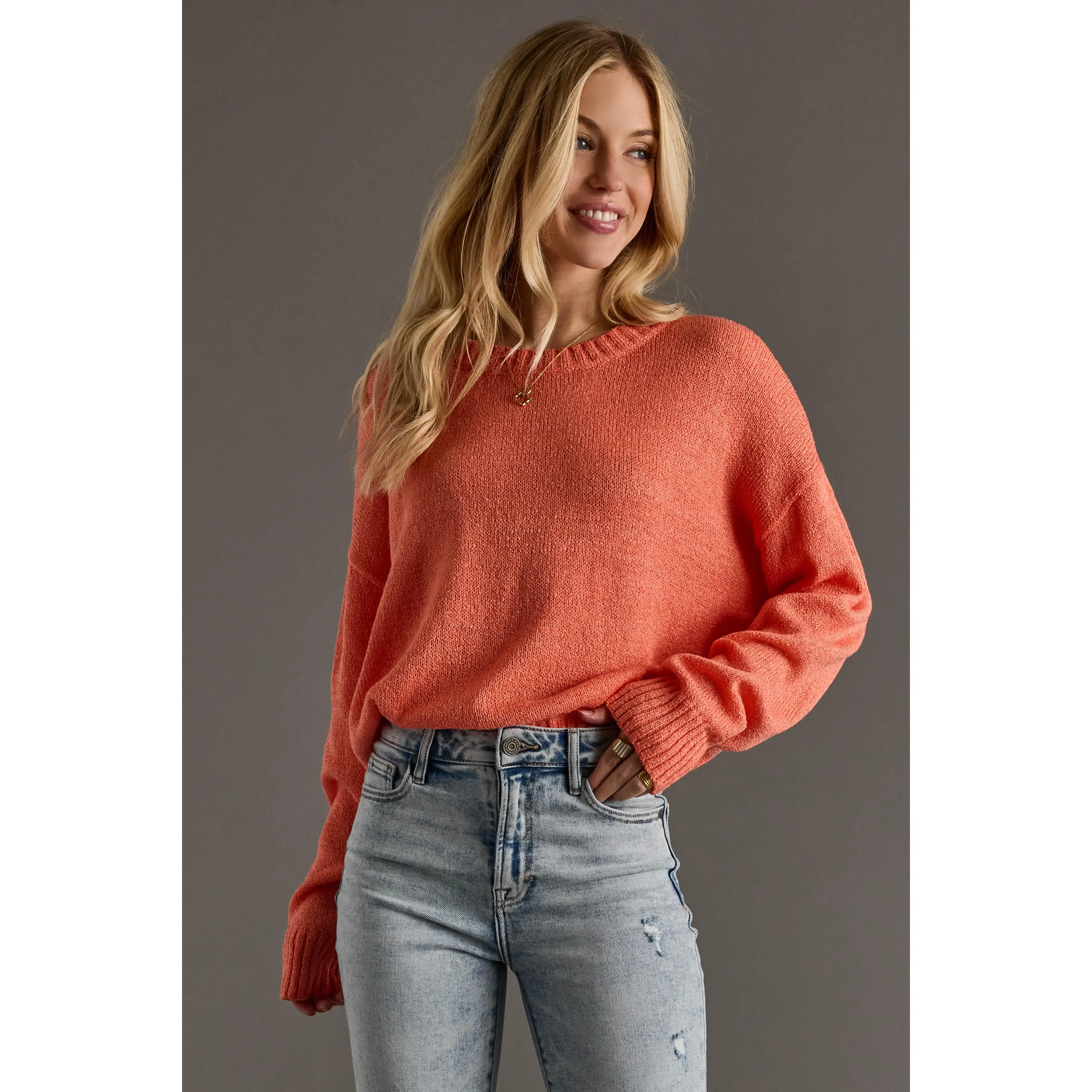 Coral Lightweight Sweater