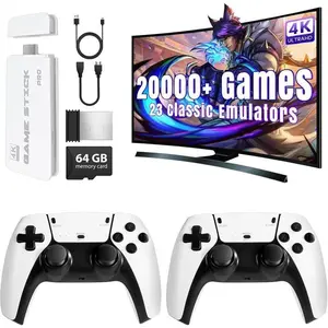 M15 Wireless Retro Game Console - Retro Play Game Stick,Nostalgia Stick Game,Emulators, HDMI Output,Plug and Play Video Game Stick Built in 20000 Games with 2.4G Wireless Controllers