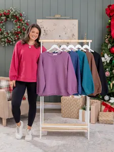 Luxe Fleece Balloon Sleeve Pullover by DD Design | S-3XL