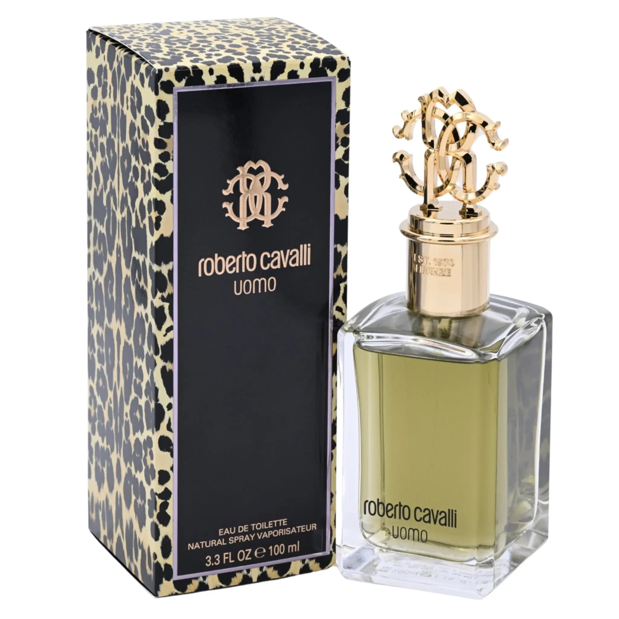 Roberto Cavalli Uomo Oriental Honey Lavender Eau de Toilette - Italian-Inspired Men's Fragrance for Him, 3.3 fl oz (3.4 oz Equivalent), New in Box