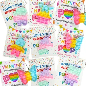 Funeta Pop It Valentine’s Day Gifts for Kids | 30-Pack Classroom Set