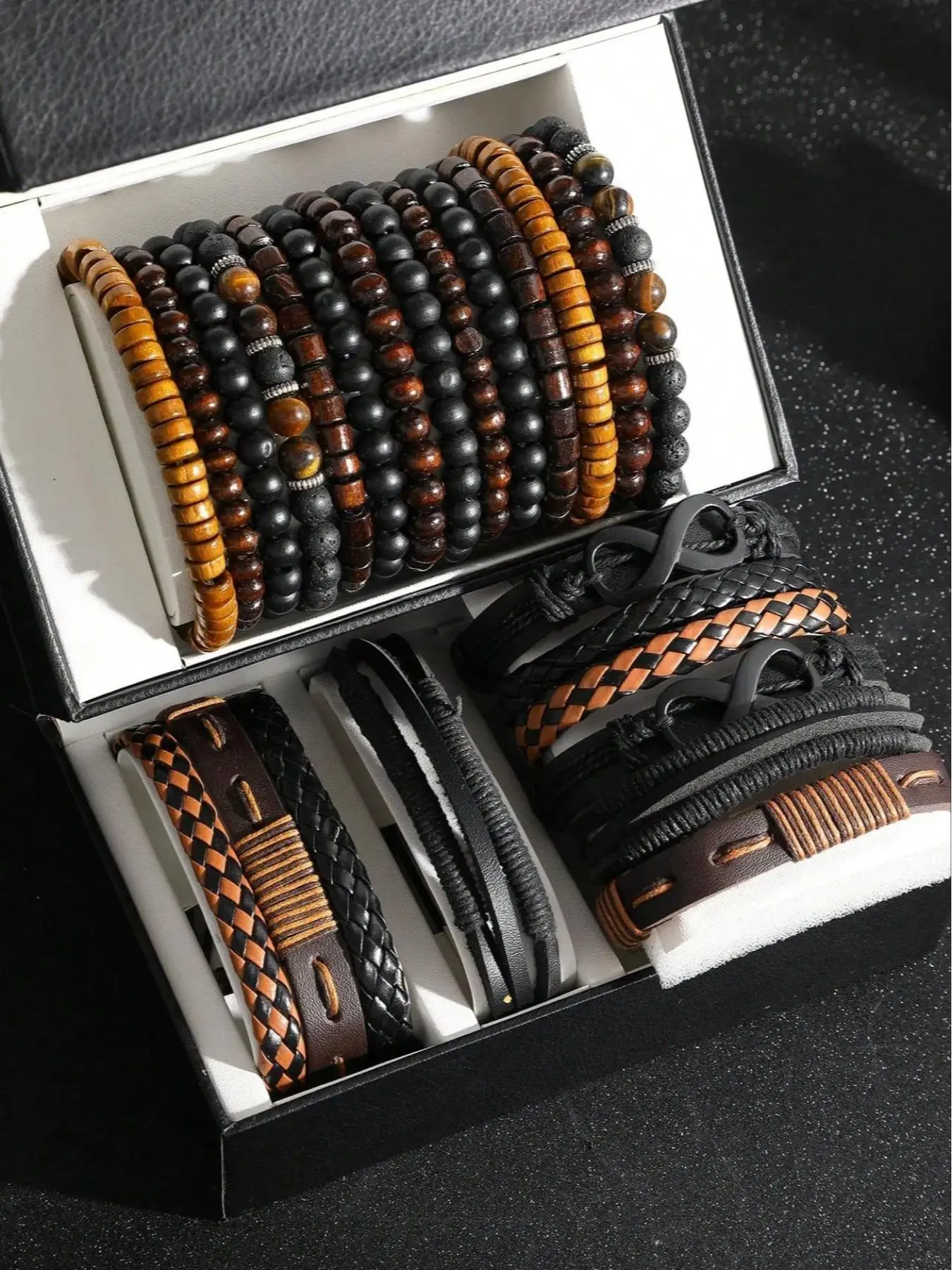 Men's Fashion Accessory Set, Casual Versatile Layered Design Bracelets, Stylish Jewelry for Party, Daily Clothing Decor, Trendy All-match & Exquisite Jewelry for Gift, Fashionable Bracelet, High Quality Bracelet, Matching Bracelet, Stackable Bracelet Set