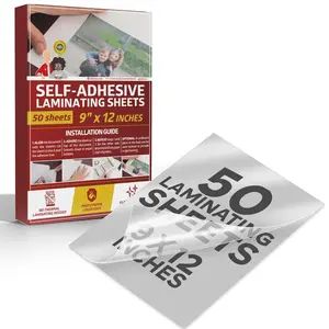 Self-Adhesive Laminating Sheets, 9 x 12 Inches (50-Pack), 4.76 Thickness