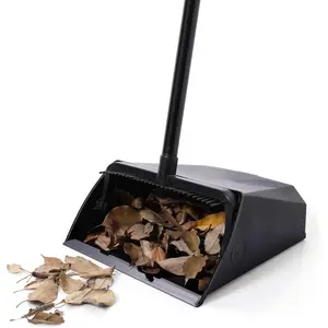 Large Commercial Dustpan with Comb Teeth, Upright Heavy Duty Dust Pan For Restaurants,Garages,Courtyard,Sidewalks,Lobby,Home,Kitchen,Room,Office,Classroom (1pc Dustpan)