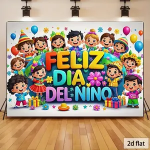 1PC Summervibes 2D Flat Polyester Reusable Backdrop Banner, Mexican Theme for Children's Day Kids' Parties, Birthday Event Decoration & Photography Prop (Home & Festive Party Supplies), Banners,summervibes