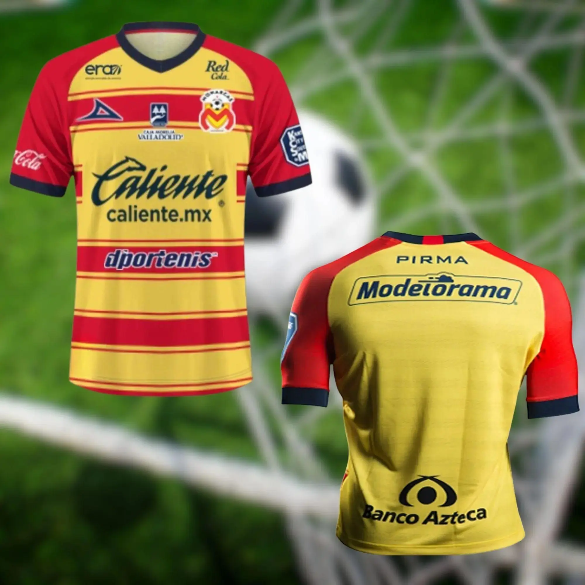Atlético Morelia 2019-20 Home Kit Soccer Shirt Short Sleeve Soccer Jersey, 3D All Over Print Full Logo Men's Short Sleeve Jersey Shirt Sports Outfits, Soccer Jersey Shirt, Football Shirt, Sportswear, Liga MX Fan Gear