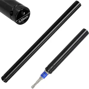 2 Pcs 9/16"(14mm) Power Nut Driver 6'' and 12'' Length, Nut Runner Hollow Socket with 1/4" Hex Shank, Fit Long Bolts and Ductwork