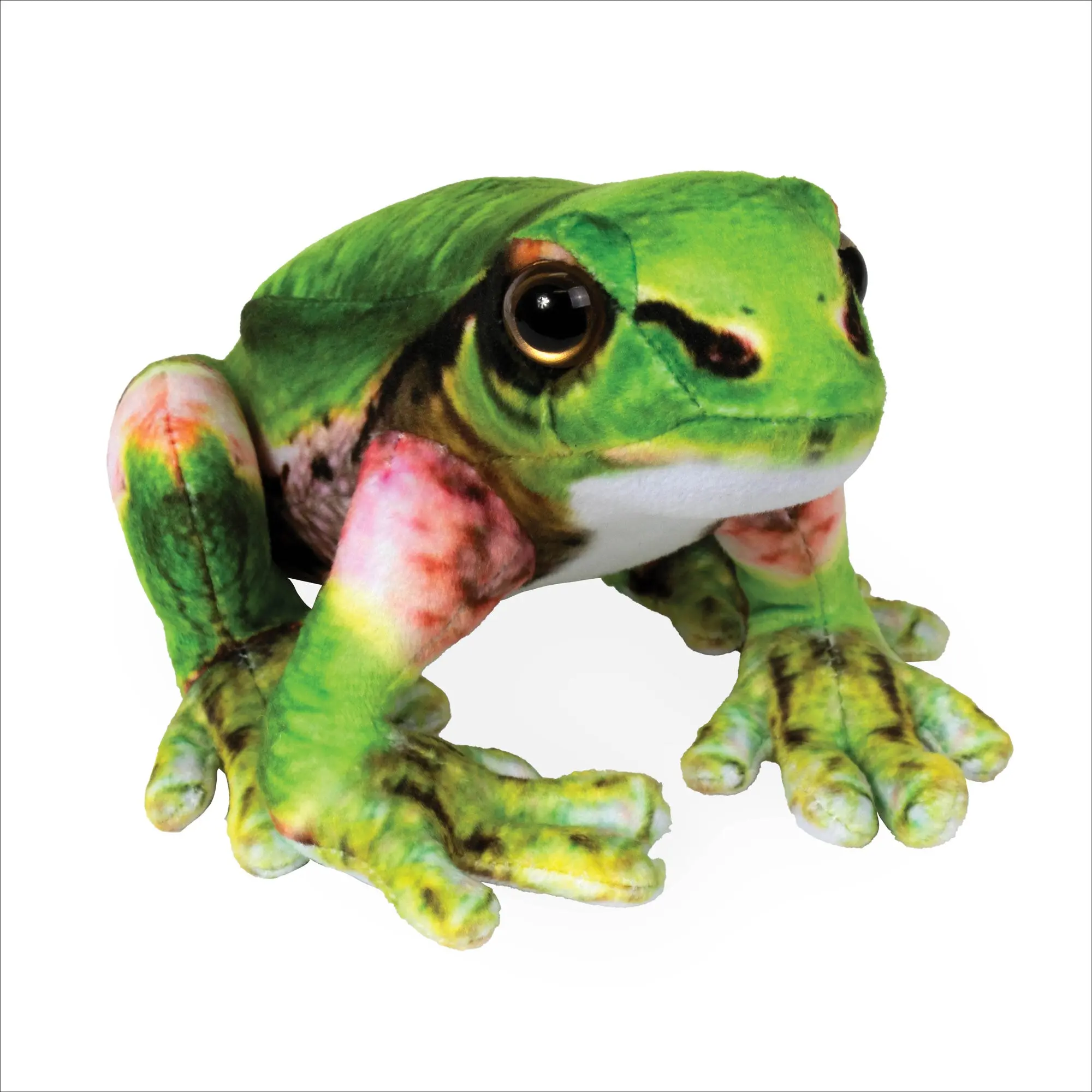 Real Planet™ Green Mini Japanese Tree Frog Realistic Plush Stuffed Animal
