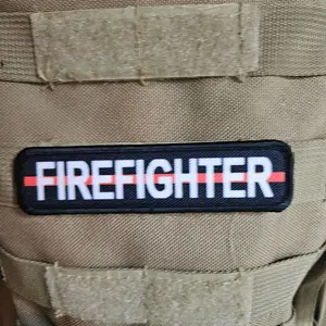 firefighter 1"x4" morale patch with hook and loop backing military joke meme Design
