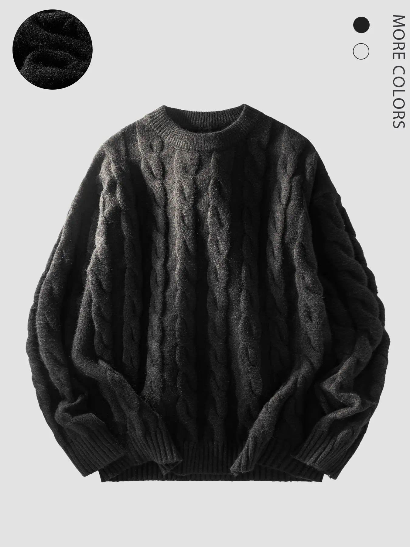 Men's Vintage Knit Crew Neck Sweater, Casual Style, Fall & Winter Wear, Multiple Colors Available, Fitted Design, Plain Pattern