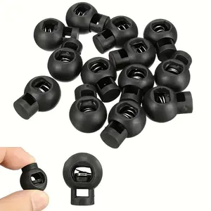 [20 Pieces] Plastic Cord Lock End Clasps | For Drawstrings / Shoelaces / Backpacks / Bags / Umbrella Cords / Hoodies / Pants | Sturdy Fasteners for Clothing and Bag Cords | Easy-to-Use Cord Lock Accessories