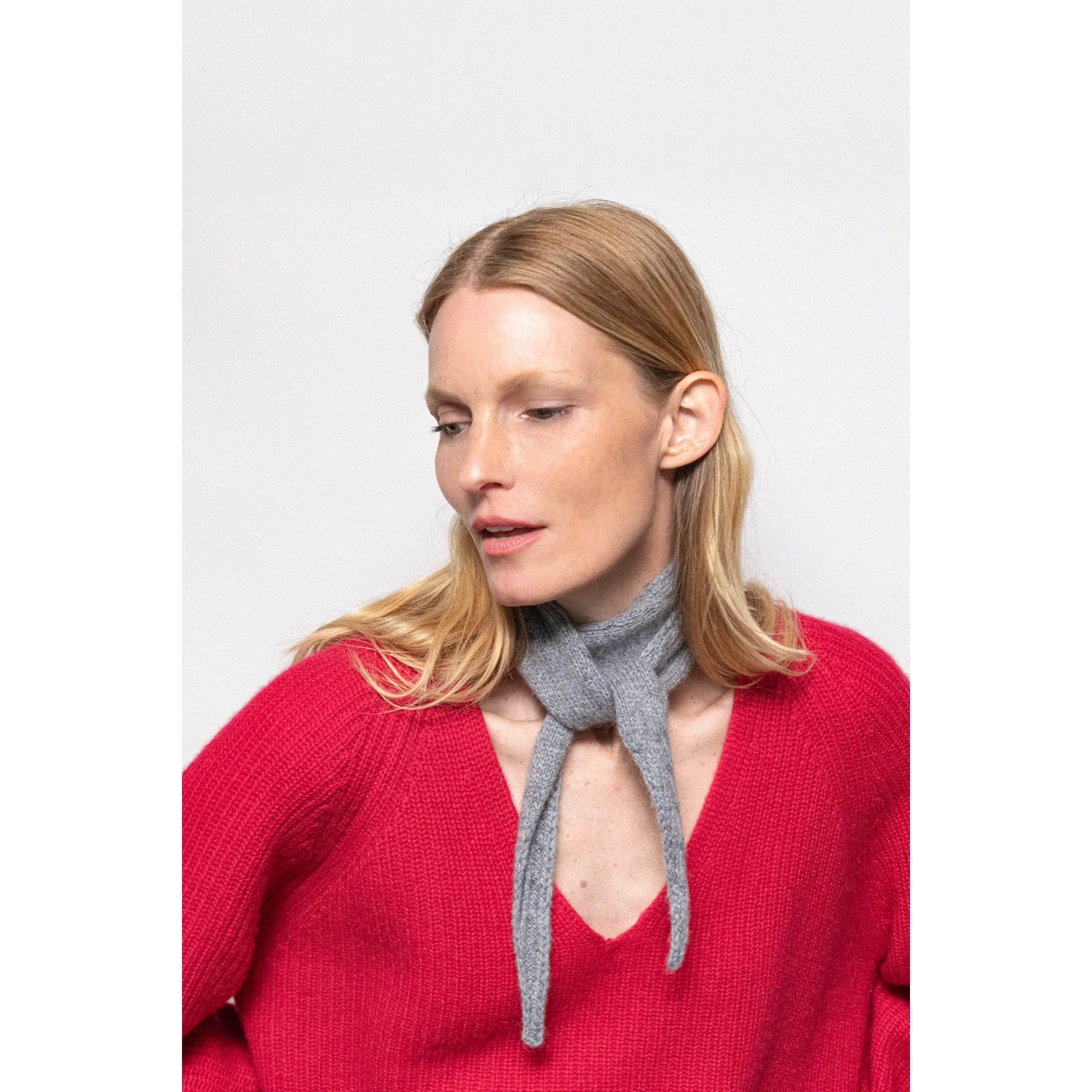 Mini Scarf - Grey Melange