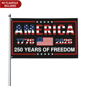 250 Years of Liberty Flag 1776-2026, Semiquincentennial Patriotic Banner Decoration, Polyester, Outdoor and Indoor Flags