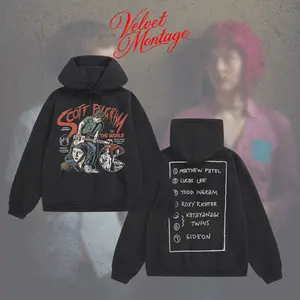 [VELVET] Scott Pilgrim vs The World Sex Bob-Omb Heavy Cotton Unisex Shirt Hoodie Edgar Wright Movie Tshirt Vintage 90s Style Cinematic Graphic Tee For Film Fan Menswear Womenswear Direct-to-garment Breathable Printing