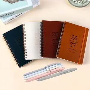 2026-2027 New A5 Spiral Bound Planner Calendar Book, 730 Days Time Management Notebook, Goal Stickers, Self-Discipline Checklist, Motivational Quotes Cover