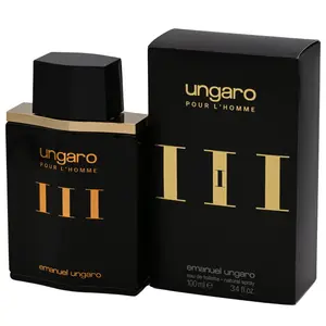 Emanuel Ungaro pour L'HOMME III Men's 3.4 fl oz EDT Cologne - Aromatic Citrusy Zesty Scent, Lavender Mix, Traditional Packaged On-the-Go Fragrance, New in Box, Aromatic Citrusy Fragrance, Scent Men's Fragrance