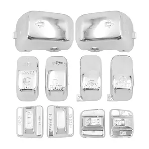 10 Pcs All Chrome Carved Hand Control Switch Button Caps Replacement Covers Fit For Harley Touring Models 1996-2013