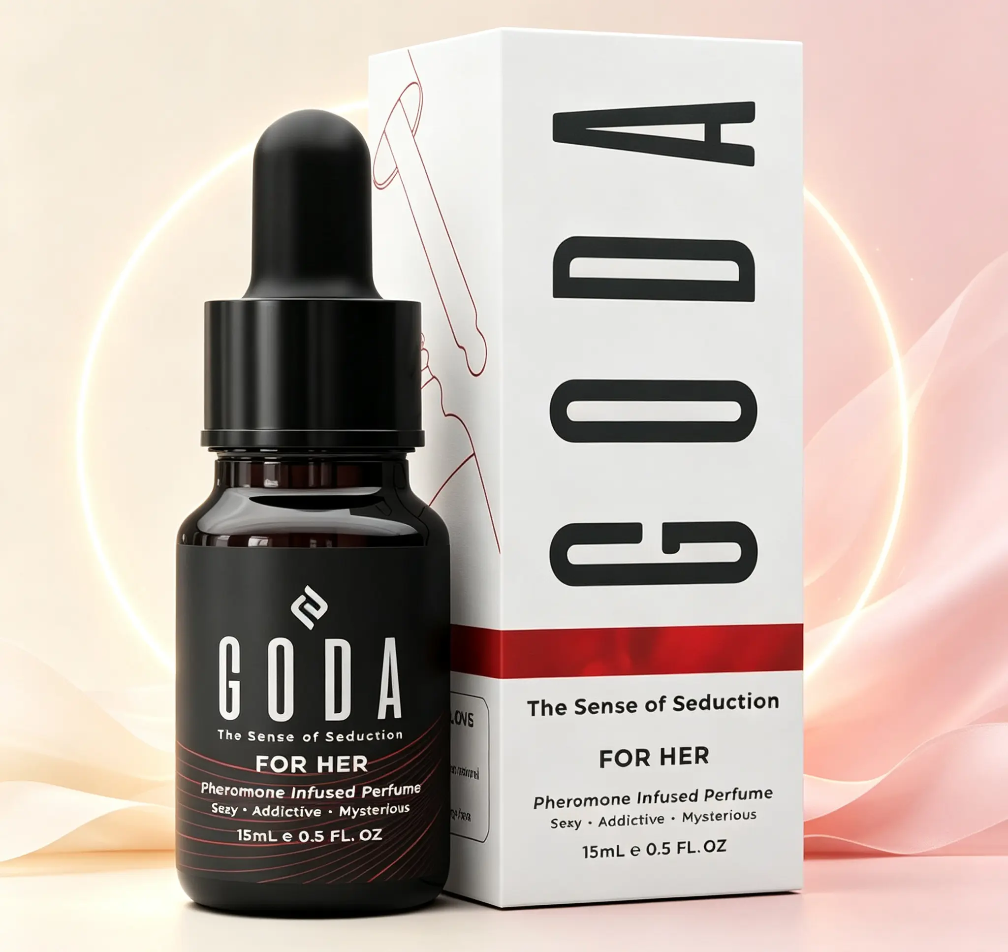 GODA The Original Pheromone Perfume for Women, Long-Lasting Fragrance with Jasmine & Rose, Vegan & Cruelty-Free, 15ml / 0.50 fl. oz