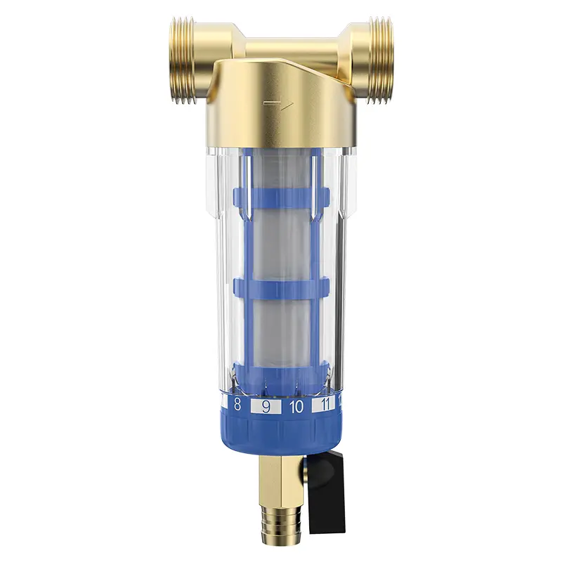 40 Micron Spin Down Sediment Filter,Reusable Sediment Water Filter,Washing Machine Water Filter,Whole House Pre-Filtration System for City Water & Well Water,25GPM,1" MNPT+3/4" FNPT+3/4" MNPT