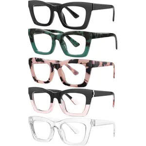 Reading Glasses for Women Blue Light Blocking Glasses Filter UV Square Readers Glasses for Men and Women
