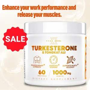 Peak Revival X Turkesterone 1000mg Capsules, Organic Natural Testosterone Booster & Tongkat Ali Supplement for Fitness Muscle Strength, Recovery, Stamina