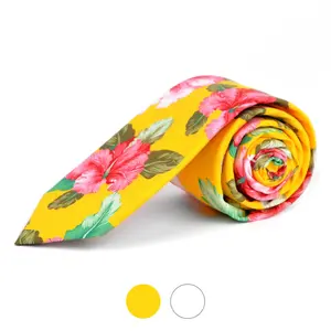 Parquet Floral Cotton Slim Tie (2.5") - 2 Color Options