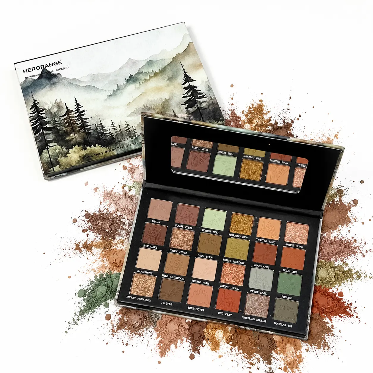 All-in-One 24 Shade Eyeshadow Palette with Brush Set - Warm Rose Brown Neutral Nude Matte & Shimmer Highly Pigmented Long Lasting Eye Shadow, Hypoallergenic for Day to Night Makeup！,summervibes Cosmetic