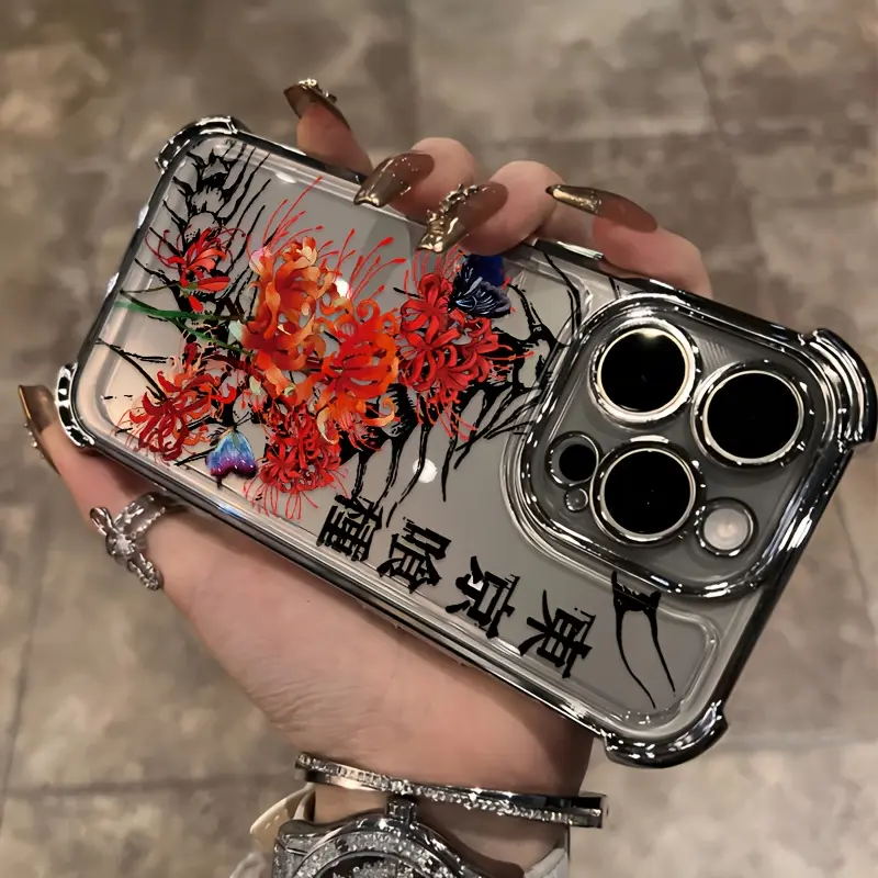 Anime Tokyo Ghoul Japanese Design Silicone Phone Case - Soft, Transparent, Fall-Proof, Shockproof Local Cover with Camera Protection for Multi-Model iPhone 17,16E,16,15,14,13,12,11 (Mini,Pro,Max,Plus), Protective