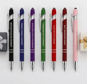 7Pcs 2-in-1 Touch Screen Stylus & Ballpoint Pen Multi-functional Universal Writing Pen for Phone Tablet Office School