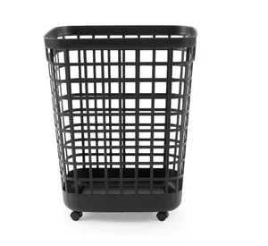 Extra Capacity Rolling Laundry Hamper Cart – 2.6 Bushel, Black
