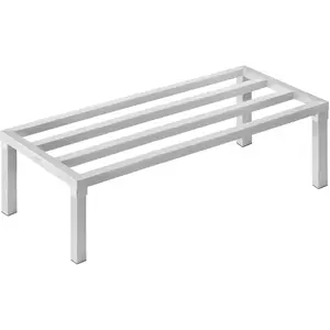 VEVOR Aluminum Dunnage Rack, 48x 20 Commercial Food Floor Rack, 12 Off the Floor, 1800 lbs Capacity All-Welded Aluminum Storage Rack, for Storage in Restaurants, Kitchens, Garages and Vehicles