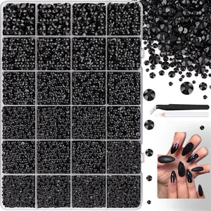 Black Resin Diamond Craft Set: 24 Grids (30,000 Diamonds), Pick - up Pen, Gifted Tools, Tweezers Included
