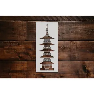 Chinese Tower Stencil - Art and Wall Stencil