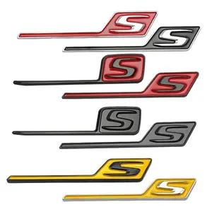 3D ABS S Logo Badge Emblem Car Trunk Stickers For Mercedes Benz AMG E63S C63S GLC63S GLE63S GLS63S GTS GT43S GT53 GT50 CLA45S