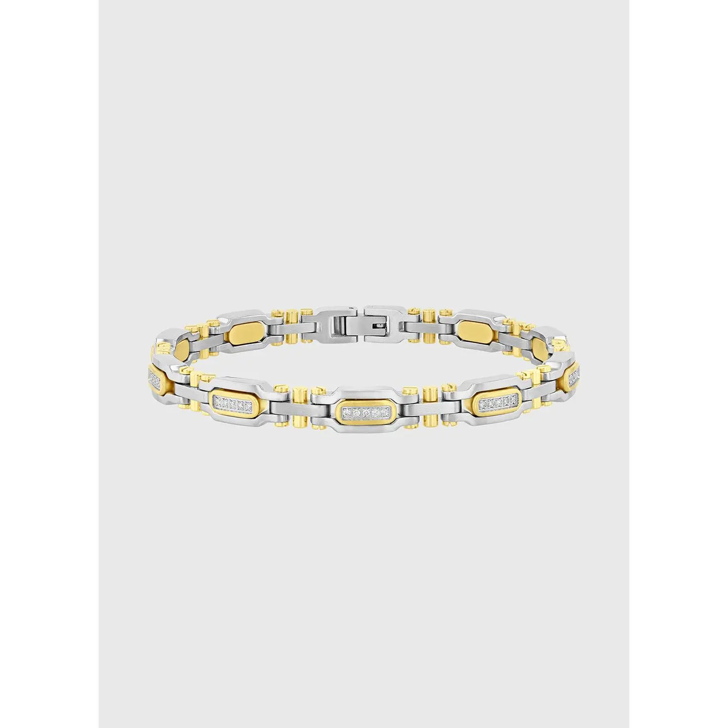 Contour Diamond Link Bracelet