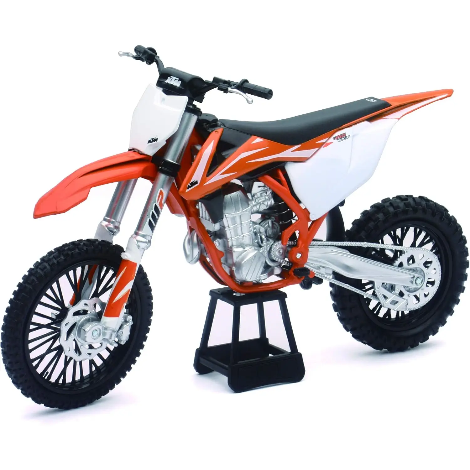 KTM 450 SXF Dirt Bike, Realistic and Functional, Kids Toy or Collectible Motorcycle 1/10 Scale (57943)