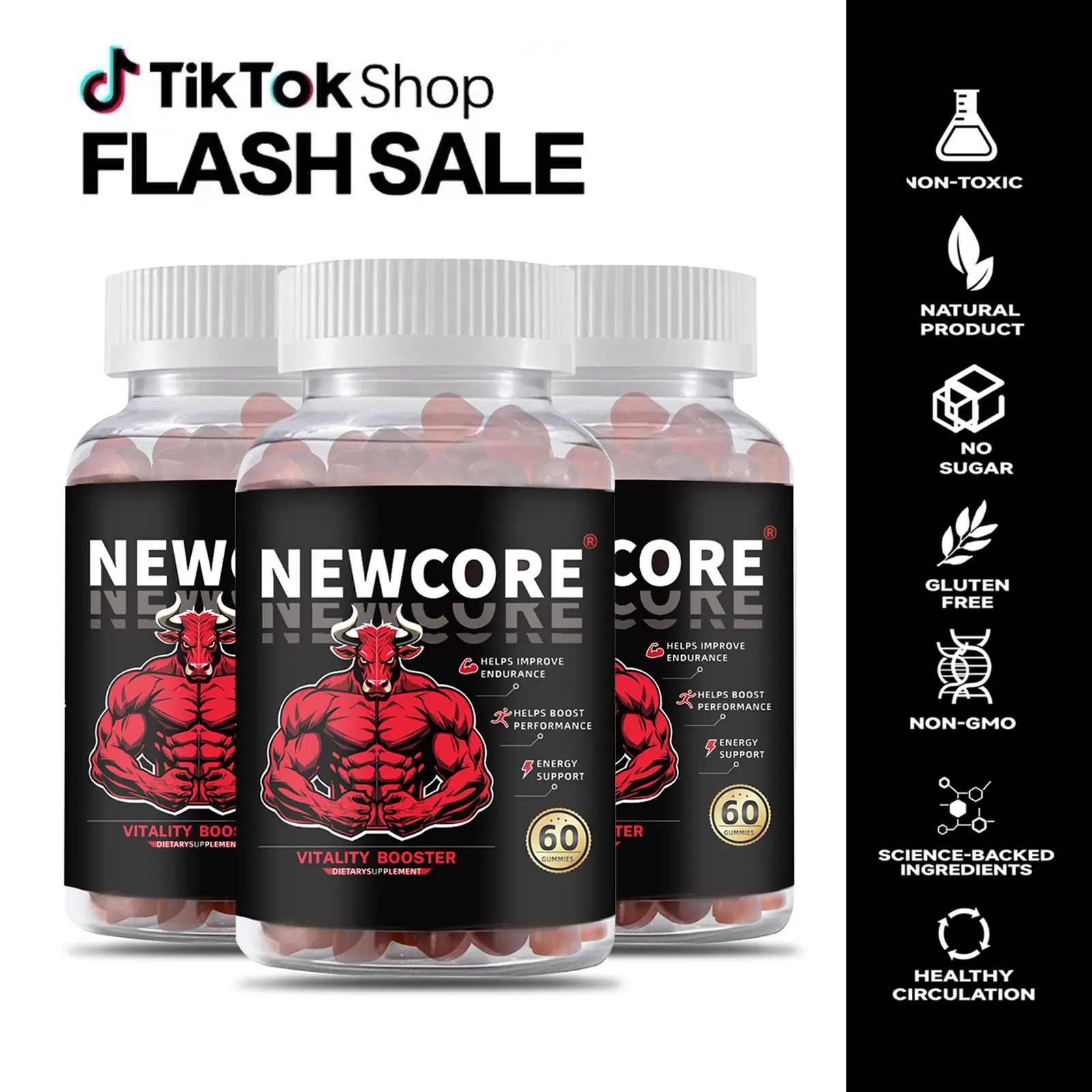 Newcore ｜ 7-in-1 Nitric Oxide Booster   | 100% Natural