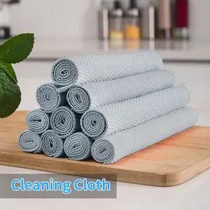 Microfiber Cleaning Cloth for Glass 5/10PK,Fish scale cloth,Grey, Lint Free Cloth Polishing Cleaning Rags, Stainless Steel Wipes, Barista Coffee Towel, Magic durable Cleaning Cloth for Glass, Windows, Mirrors, 11.8×15.7" summerwins,summerwins