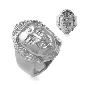 Detailed Buddha Stainless Steel Ring - Unisex Fit, Unique Look, Very Unique Design, Sizes 7-12, Buddhist Gift