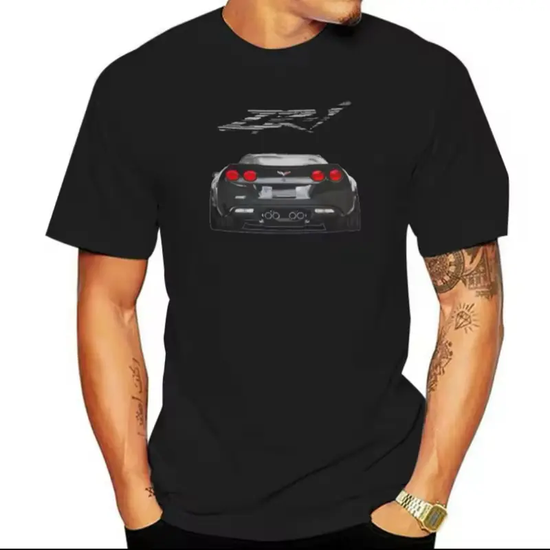 Corvette T Shirt - Black Tee with Corvette Graphic Design for Apparel Enthusiasts
