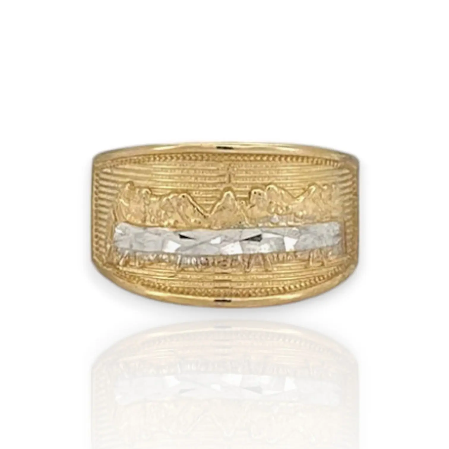Rectangle Last Supper Ring - 10K Yellow Gold Rectangle Last Supper Ring - 10K Yellow Gold