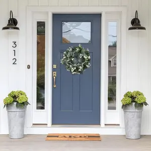 Creative Lifelike Eucalyptus Hanging Wreath Party Decor, Artificial Wreath for Wedding Party Special Festival for Front Door Wall Window,summerwins summerwins