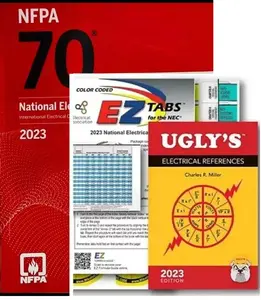 NFPA 70 2023 NEC Code Book nfpa PB + Ugly's Electrical Ref Spiral + INDEX TAB/EZ New Stock