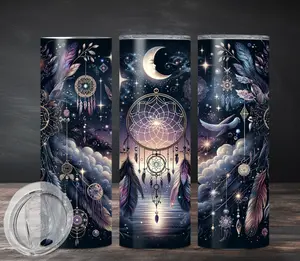Night Sky Dreamcatcher Tumbler Bottle Drink Stainless Steel