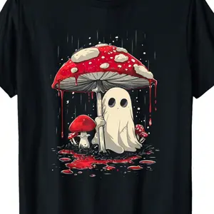 Halloween Shirt Ghost Mushroom Spooky T-Shirt
