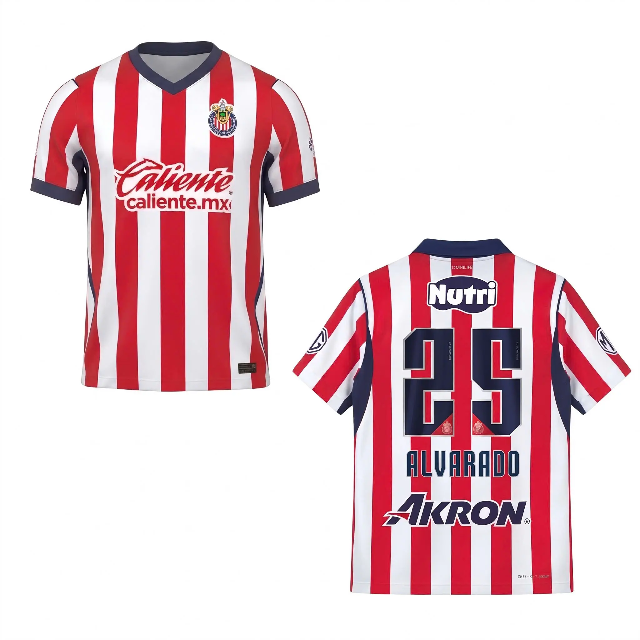 |FULL PRINT| Chivas CD Guadalajara 2026-2027 Mexico Men's Home Blue Short-Sleeve Soccer Jersey, Fan Edition Match Day Apparel for Men and Women