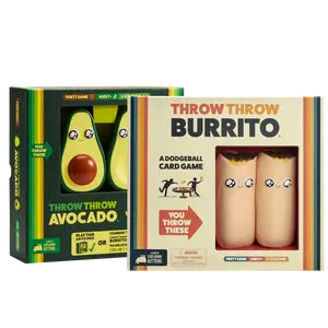 Throw Throw Burrito & Avocado Game Bundle by Exploding Kittens - Family Games for Adults, Teens & Kids - 2-6 Players - Ages 7 and Up